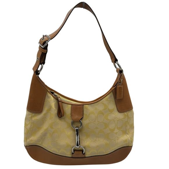 RETAIL $399 Coach Hampton Hobo Shoulder Bag*Yellow*Excellent Condition*2008 - Picture 1 of 15